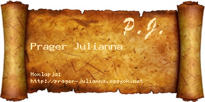 Prager Julianna névjegykártya